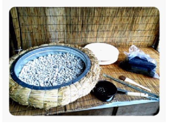 団子、海鮮串焼き用火床