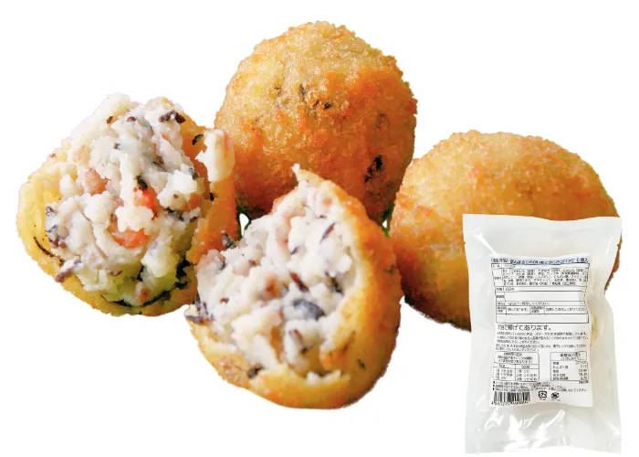 [200]　【アレルギー対応食品】もぐもぐ工房のまんまるじゃがいもとひじきコロッケ(390067)