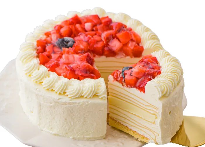 [215]　プレミアムホワイトチョコミルクレープ（4号）