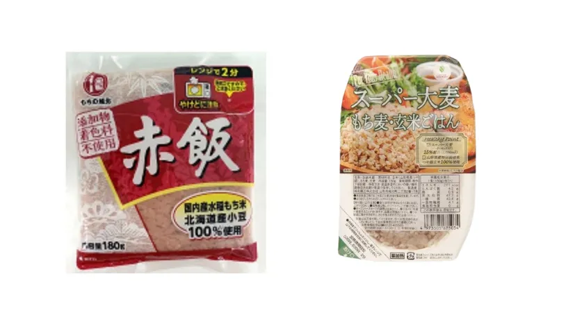 赤飯・もち麦玄米ごはん