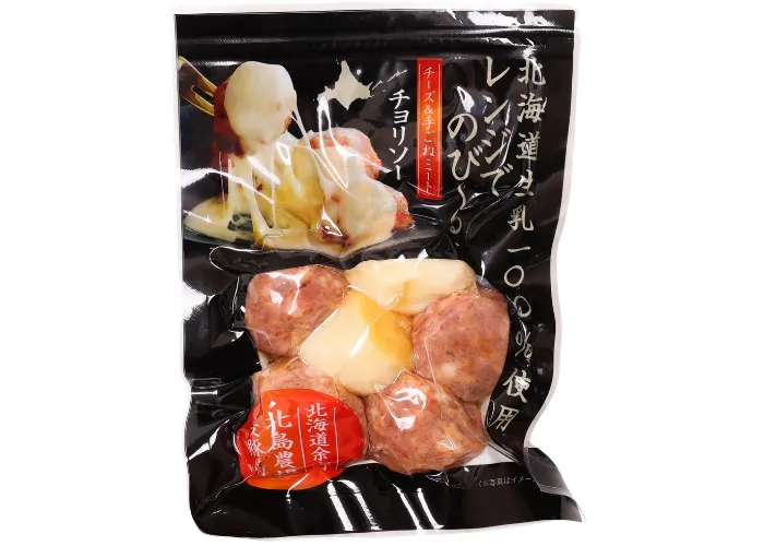 [223]　レンジでのび～る　チーズ＆手ごねミート(チョリソー)