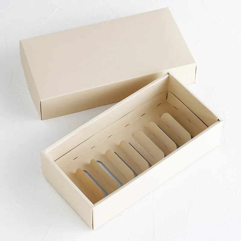 [203]　箱（ギフトボックス） 洋菓子箱 ９４９２１　無地エコギフトＢＯＸ　Ｓ　仕切付