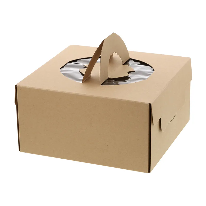 [203]　ケーキ箱 ホールケーキ箱 ネオクラフト　キャリーデコＢＯＸ　Ｌ
