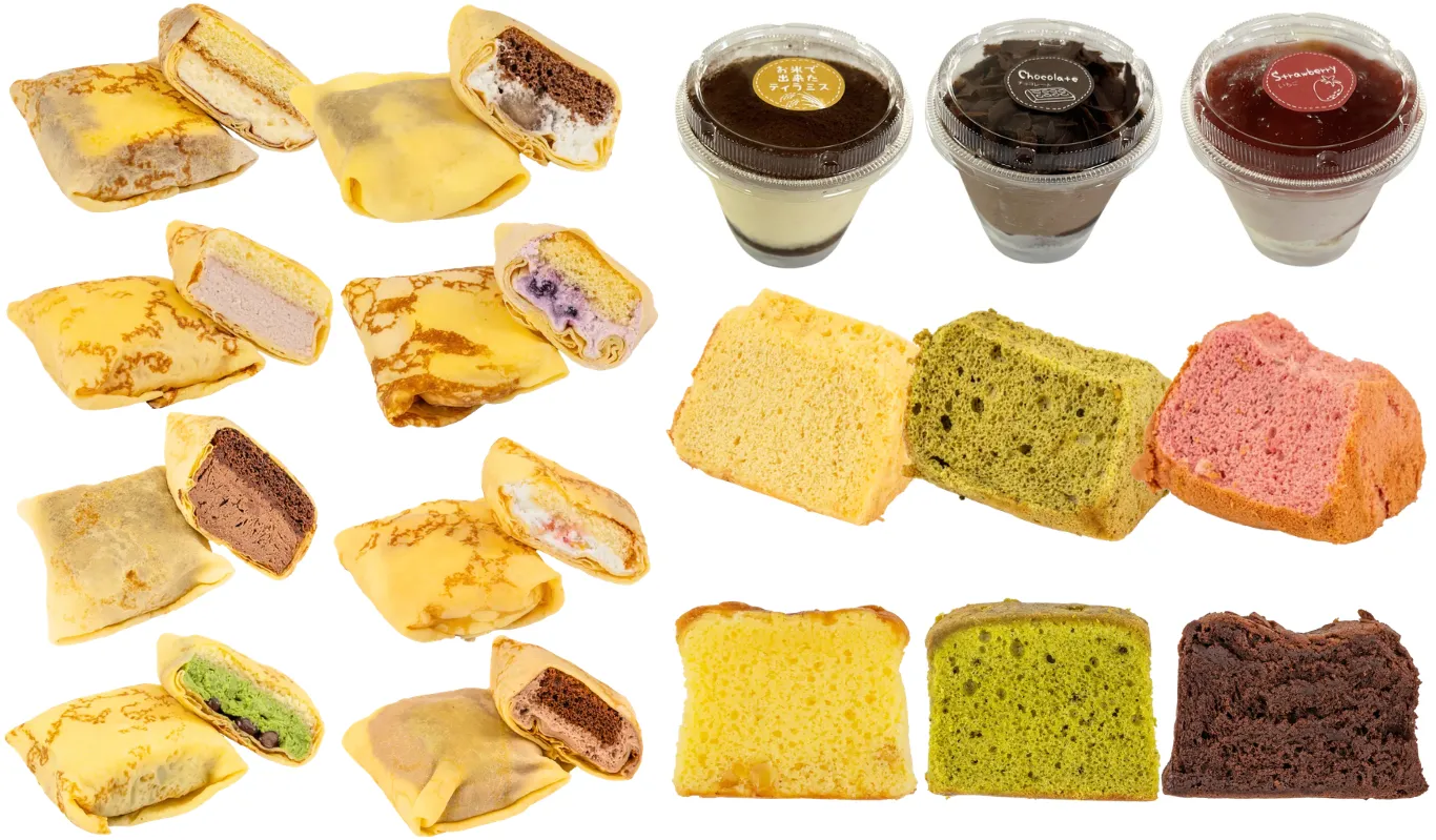 クレープ・ムース・シフォンケーキ・焼菓子