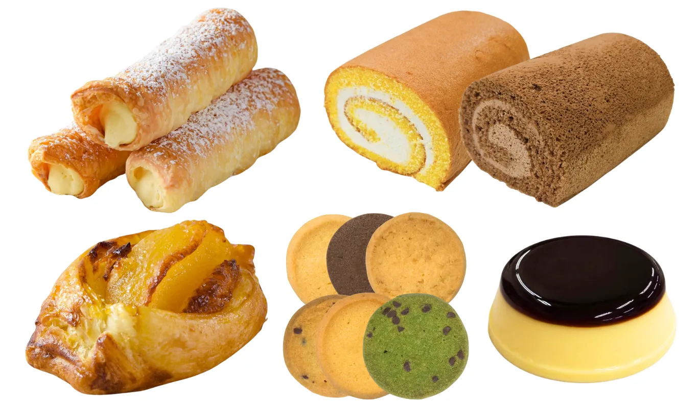 コルネ・アップルパイ・ロールケーキ・クッキー