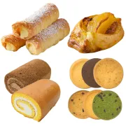 コルネ・アップルパイ・ロールケーキ・クッキー