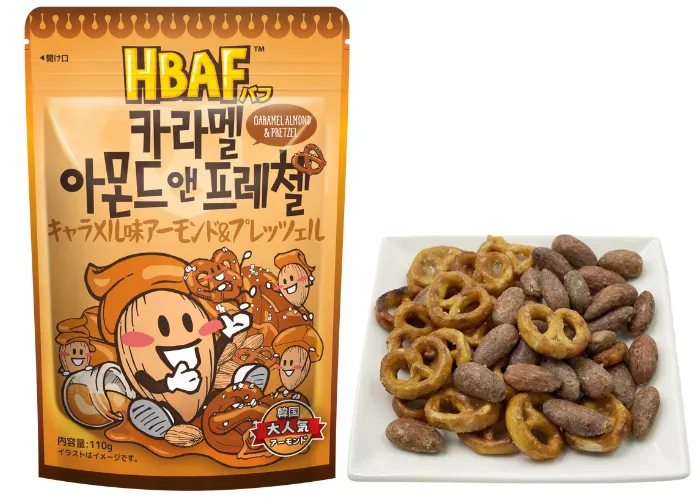 [167]　キャラメル味アーモンド＆プレッツエル110g