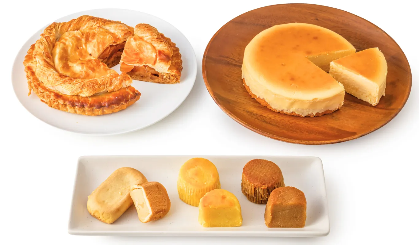 チーズケーキ・アップルパイ・スイートポテト